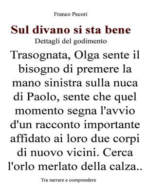 cover image of Sul divano si sta bene